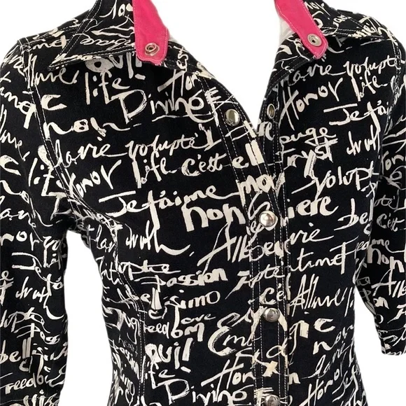 VINTAGE 90/Y2k graffiti print long sleeve pencil Dress - Picture 3 of 16